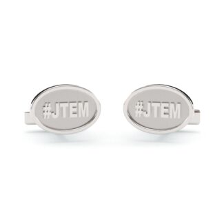 Gemelos Personalizados Iniciales #JTEM baño de rodio