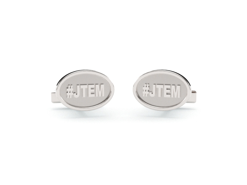 Gemelos Personalizados Iniciales #JTEM baño de rodio Gemelos Personalizados Iniciales #JTEM baño de rodio